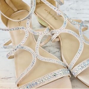 Le Chateau Sparkly Gladiator Sandals  Rhinestone Embellished Size 7.5